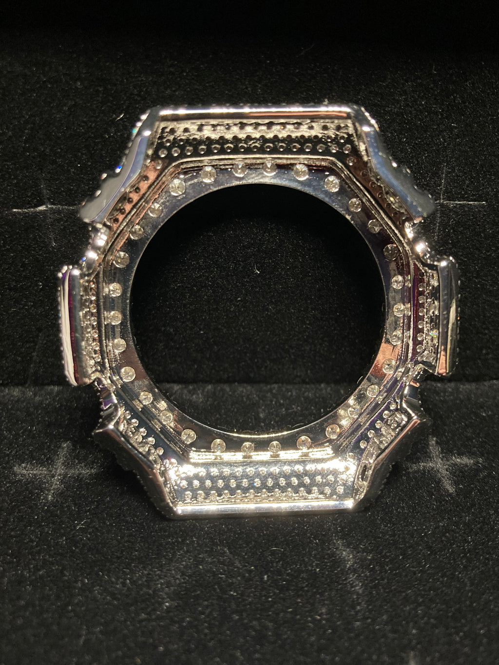 VVS Moissanite Silver Iced-Out Watch Bezel for GM2100 & GA2100