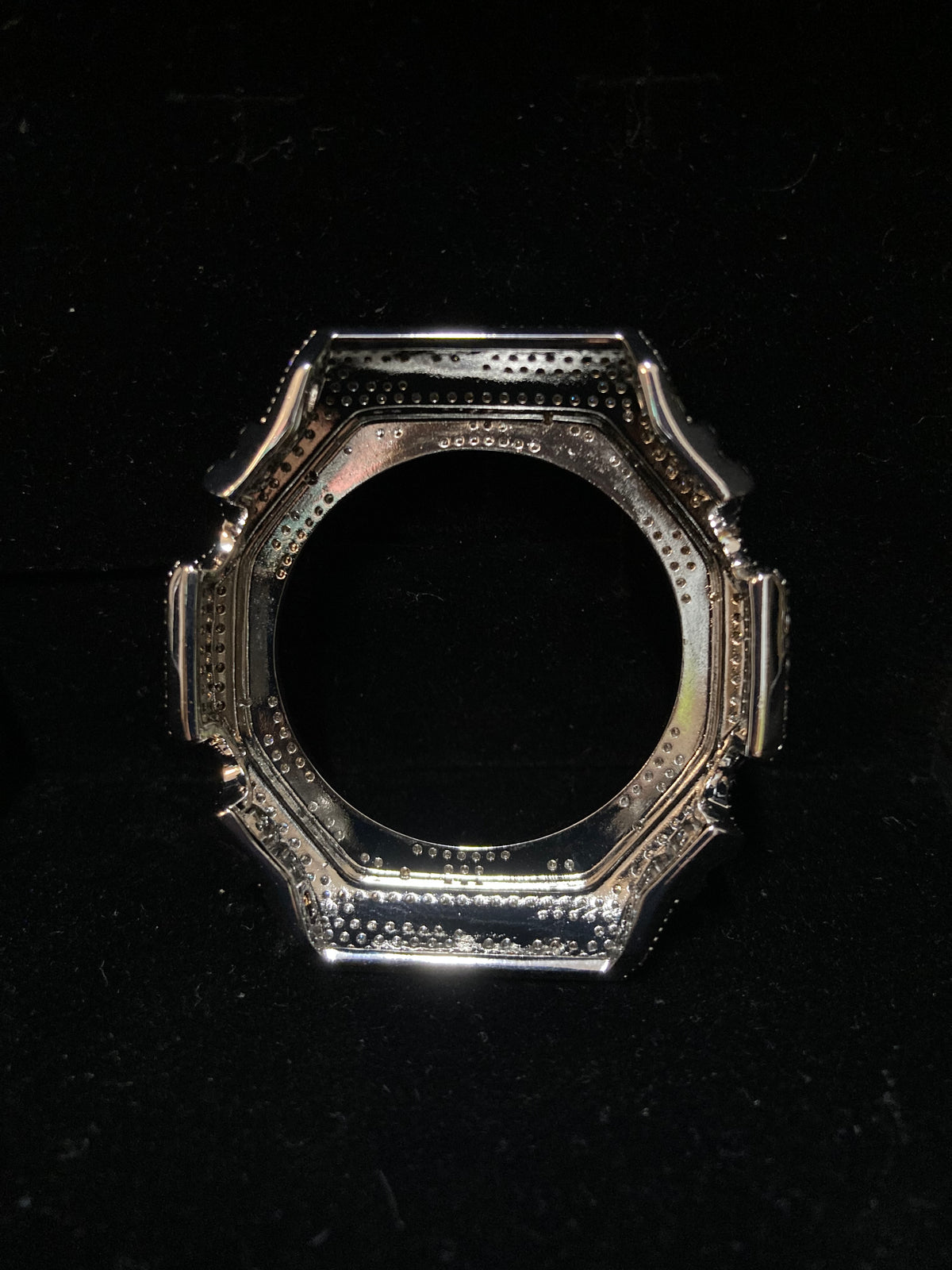 VVS Moissanite Iced-Out AK-47 Watch Bezel – Silver & Gold for GM2100 & GA2100