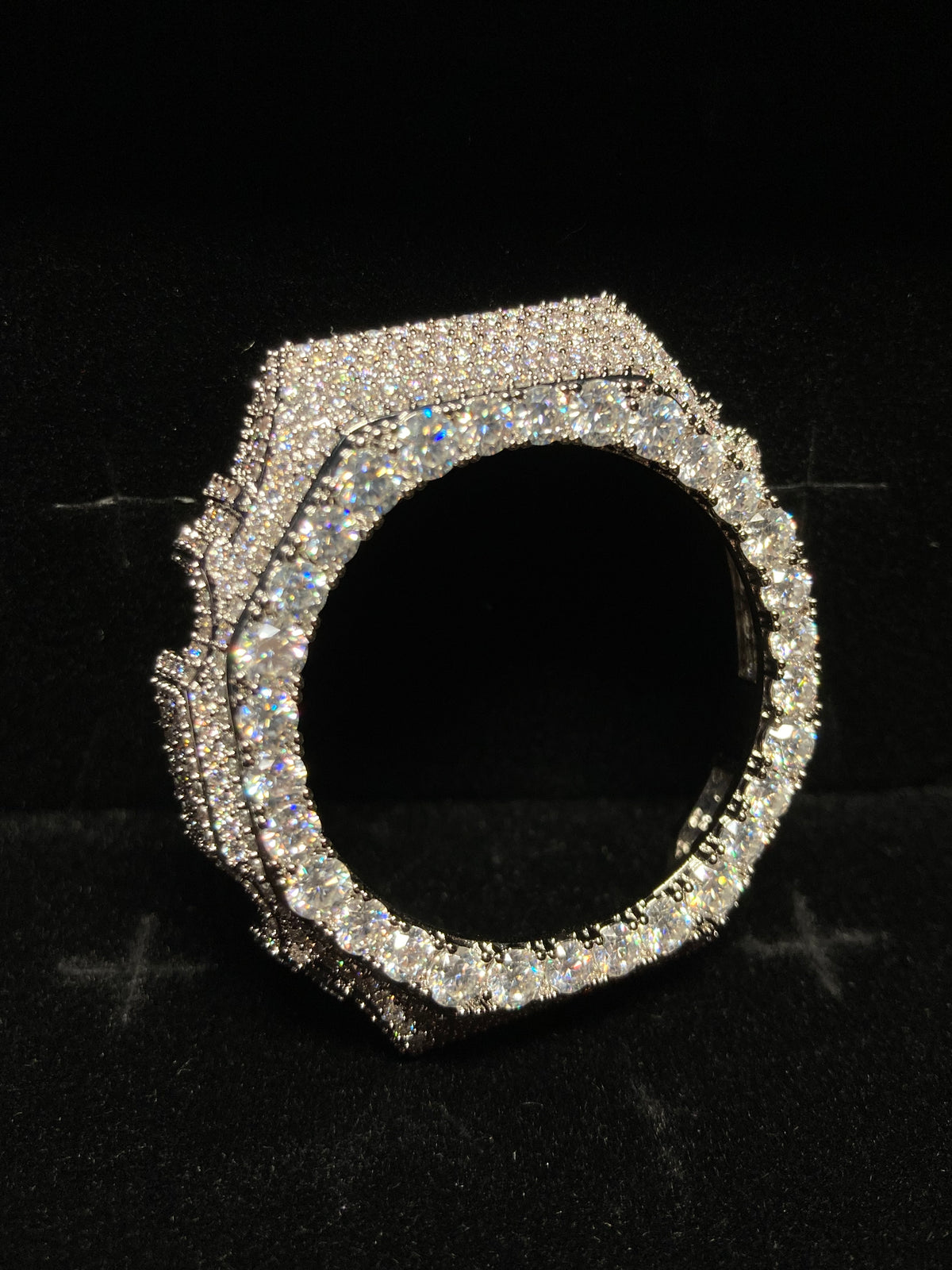VVS Moissanite Silver Iced-Out Watch Bezel for GM2100 & GA2100