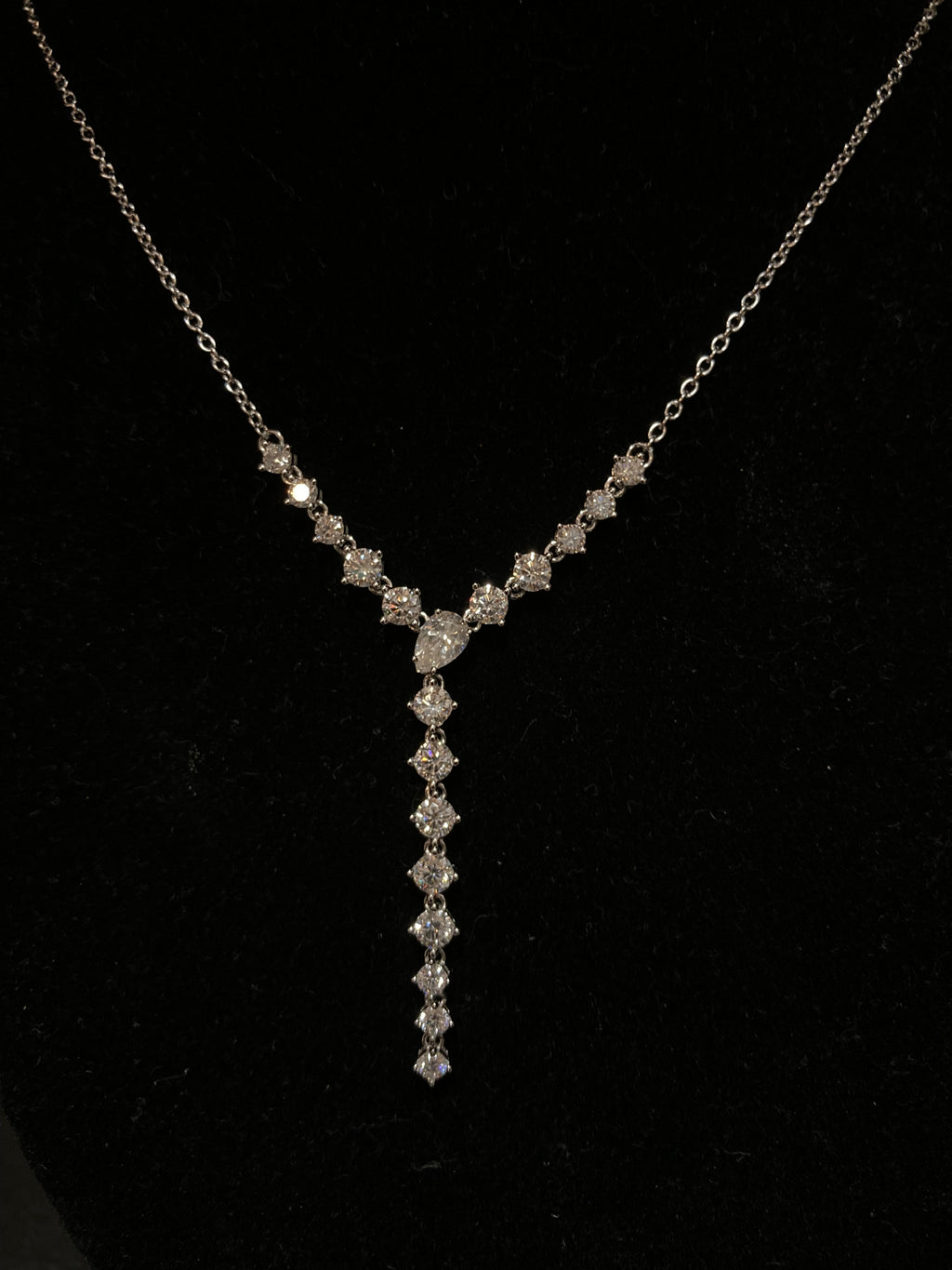 925 Sterling Silver Elegant Moissanite Necklace | GRA Certified Women’s