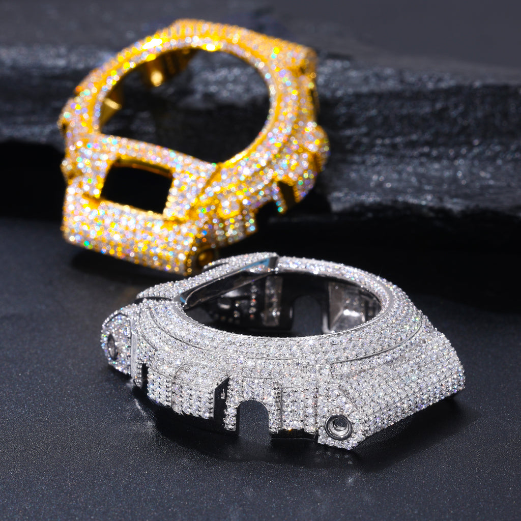 VVS Moissanite Iced-Out Watch Bezel Case for DW6900 | 10K Gold Finish