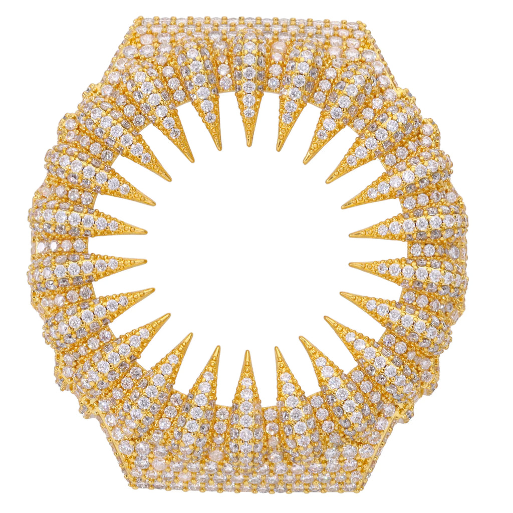 VVS Moissanite Iced-Out Claw Watch Bezel for GM2100 & GA2100 | 10K Gold Finish