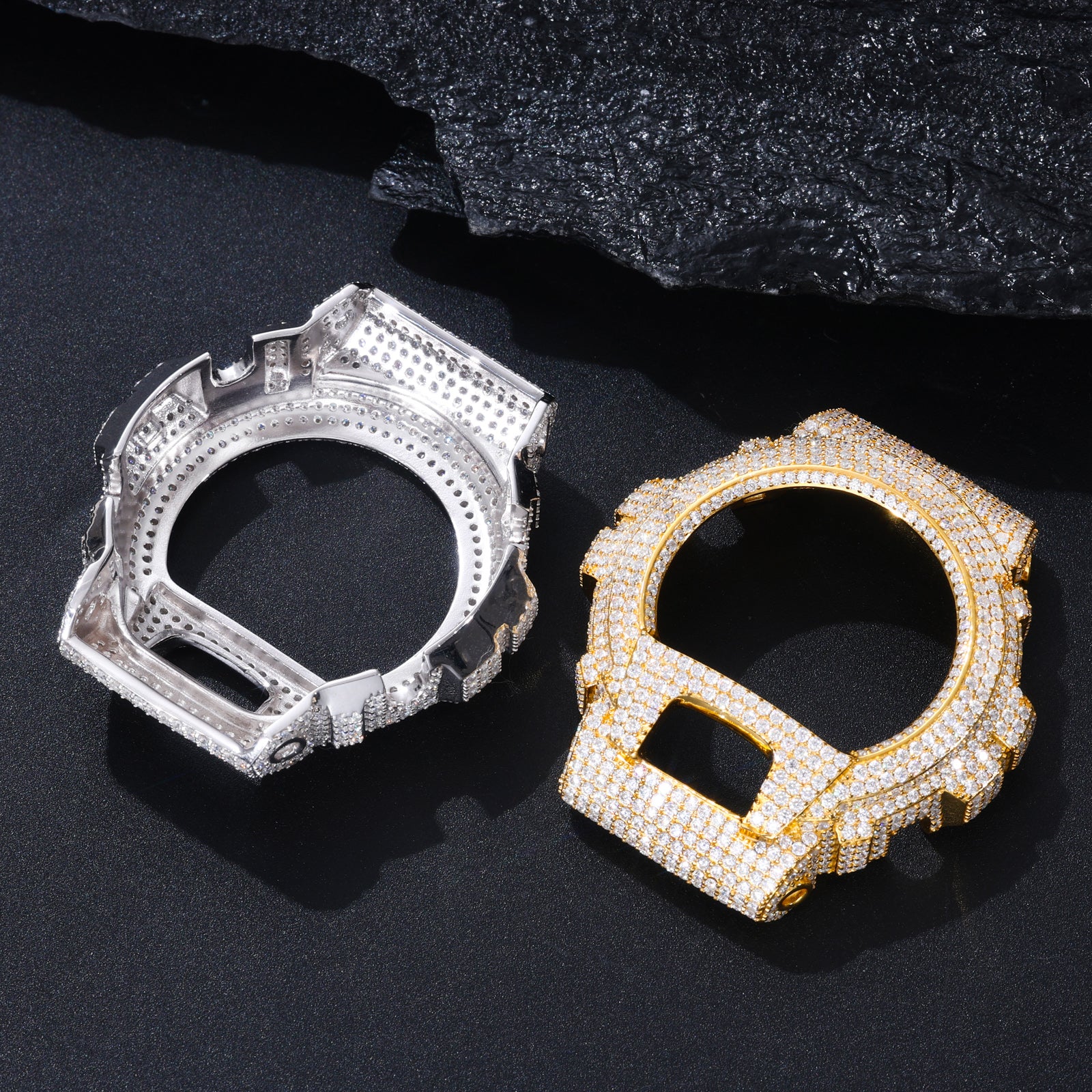 VVS Moissanite Iced-Out Watch Bezel Case for DW6900 | 10K Gold Finish
