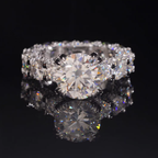 925 Sterling Silver Iced-Out Wedding Ring | 5CT VVS Moissanite
