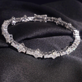925 Sterling Silver 3mm Iced-Out Tennis Bracelet | VVS Moissanite GRA Certified