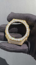 VVS Moissanite Gold Iced-Out Watch Bezel for GM2100 & GA2100