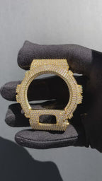 VVS Moissanite Gold Iced-Out Watch Bezel for Dw6900