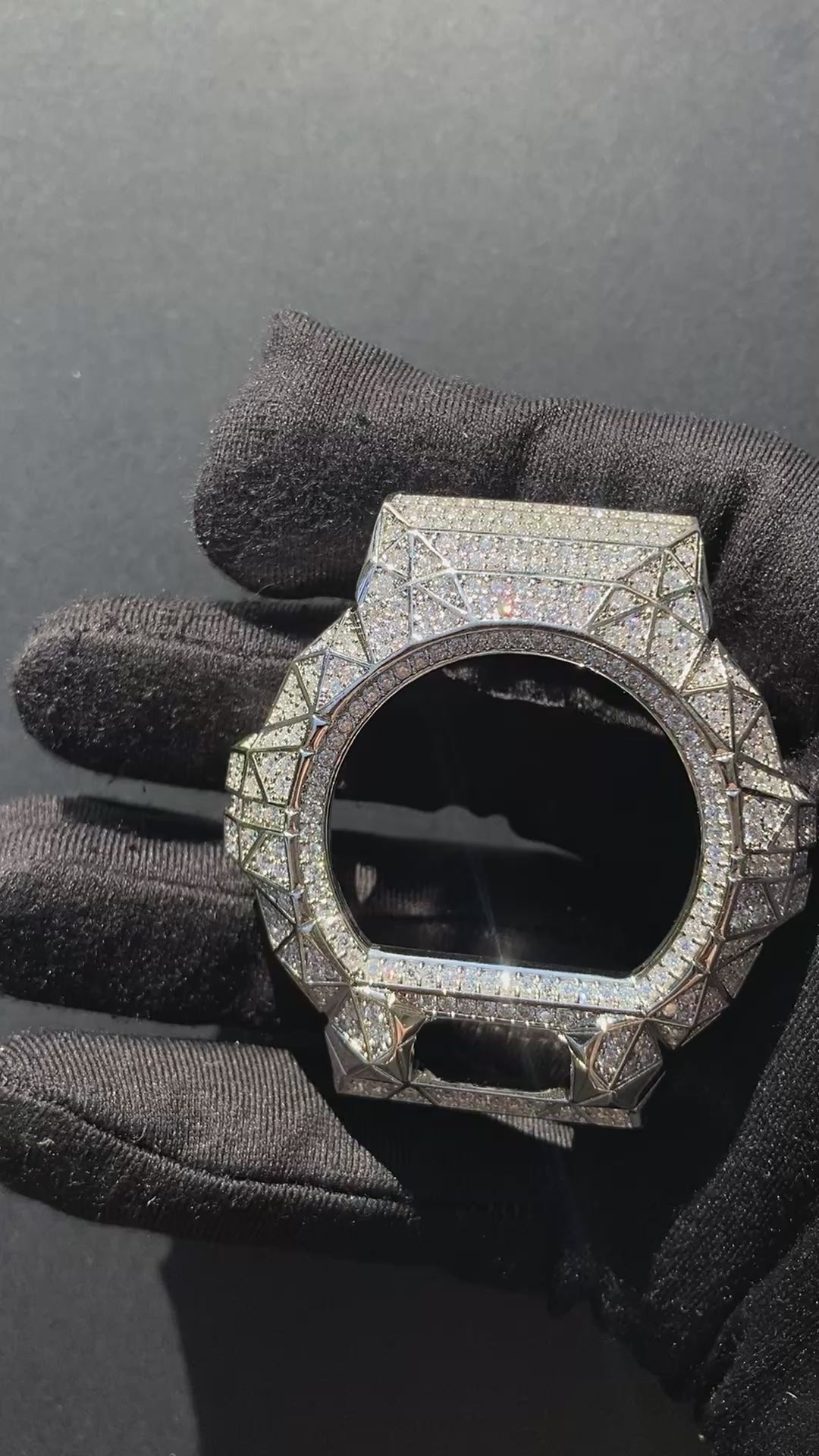 Silver Moissanite G-Shock DW6900 Bezel | Priceless Dials