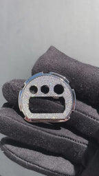 VVS Moissanite Silver Iced-Out Inner Watch Bezel for Dw6900
