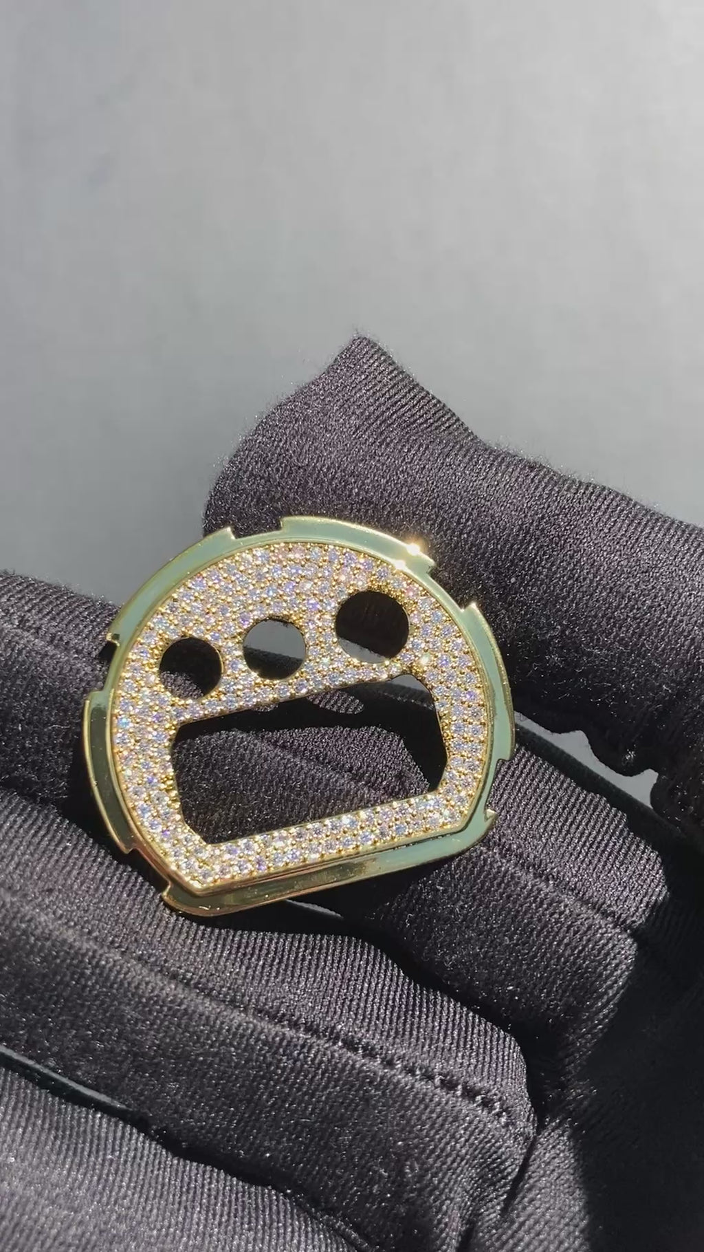 VVS Moissanite Gold Iced-Out Inner Watch Bezel for Dw6900