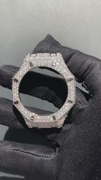 VVS Moissanite Iced-Out Silver Bezel for G-Shock GM2100 & GA2100
